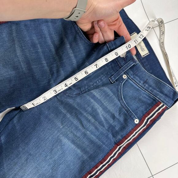 Madewell Jeans Womens 24 Blue Stovepipe Ribbon Tux Striped Edition High Rise - Picture 10 of 11
